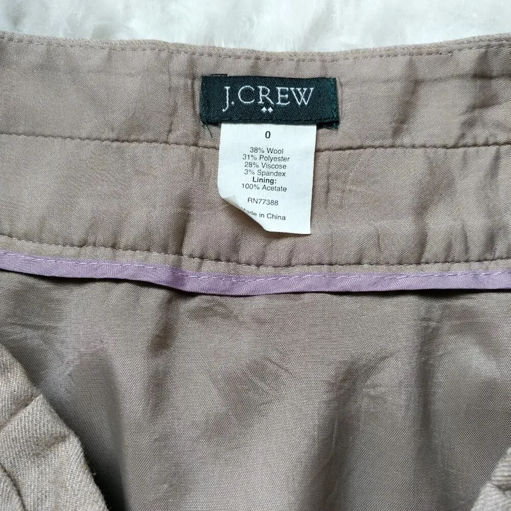 J. Crew Wool-Blend Mini Skirt Size 0